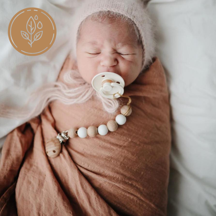 Mushie muslino vystyklas iš organinės medvilnės Tawny Birch