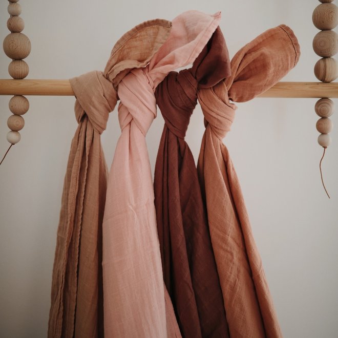 Mushie muslino vystyklas iš organinės medvilnės Tawny Birch