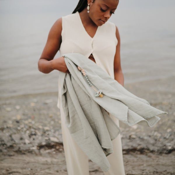 Mushie muslino vystyklas iš organinės medvilnės Sage