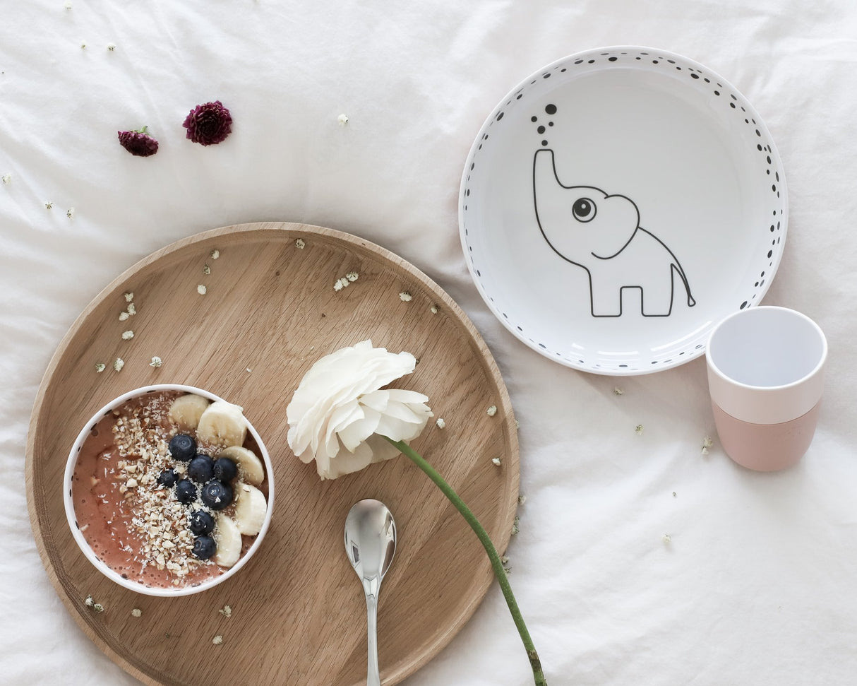 Done by Deer lėkštutė Yummi "Linksmieji taškučiai" / "Happy dots" (mėlyna) (4560163012690)