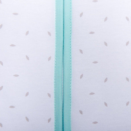 Natulino CosyNites trisluoksnis kūdikio miegmaišis (natural white little grey leaves / mint spalva) (1678890762313)