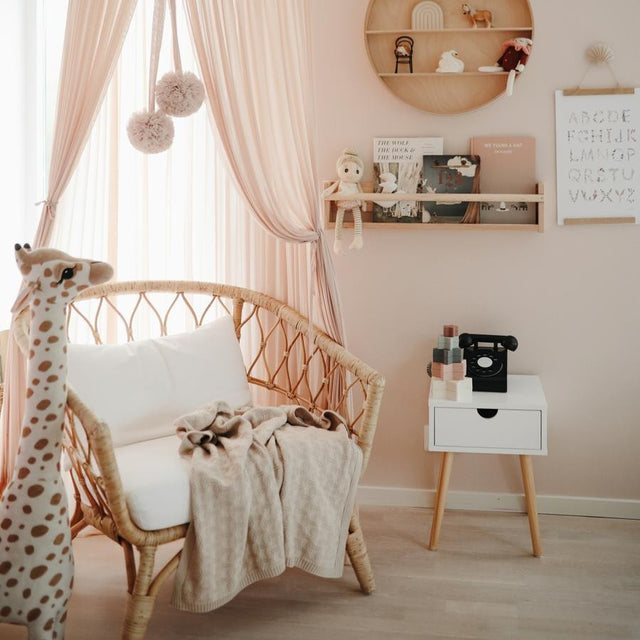 Mushie megztas pledas Honeycomb – Beige