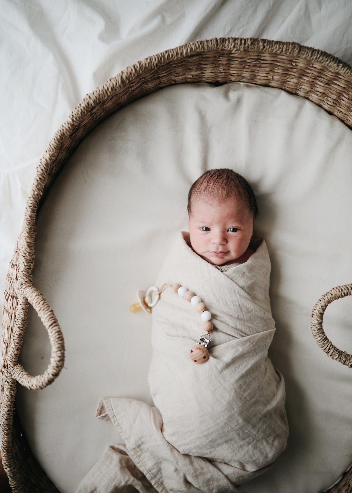 Mushie muslino vystyklas iš organinės medvilnės Natural Stripes