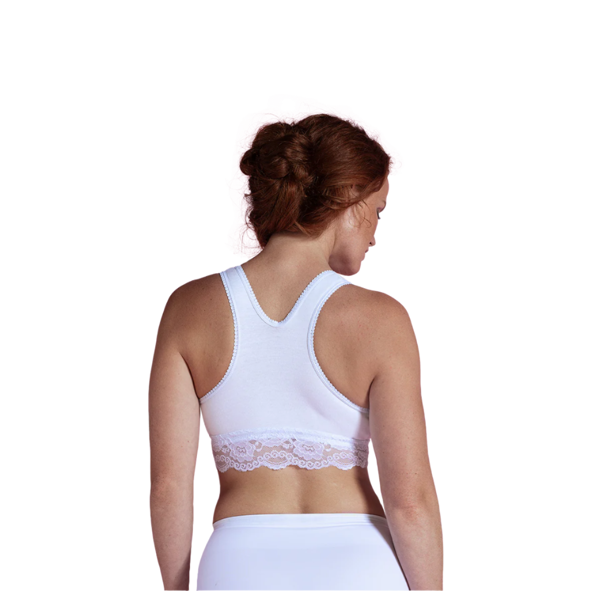 Carriwell nėriniais puošta liemenėlė maitinančioms (balta) / Organic Crossover Nursing Bra (2060591104073)