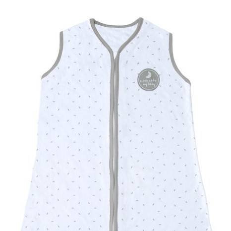 Natulino LITTLE WALKERS trisluoksnis kūdikio miegmaišis White Little Grey Leaves & Warm Grey