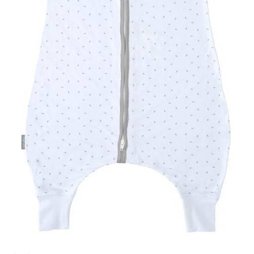 Natulino LITTLE WALKERS trisluoksnis kūdikio miegmaišis White Little Grey Leaves & Warm Grey