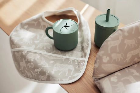 Jollein neperšlampami seilinukai Animals Olive Green, 2 vnt.