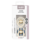 BIBS Studio Collection čiulptukų rinkinys 1 dydis (0 - 6 mėn.) Pin Steel Blue Mix