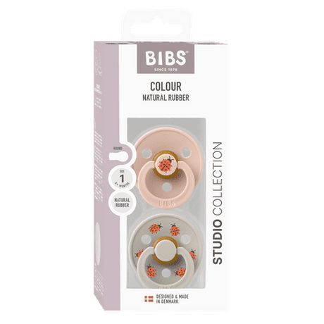 BIBS čiulptukų rinkinys 1 dydis (0 - 6 mėn.) Ladybug Blush Mix