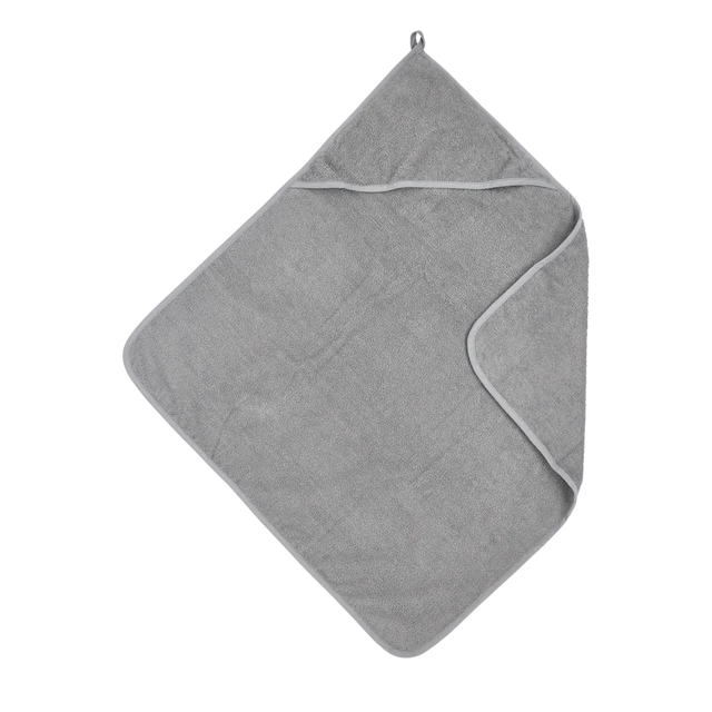 Meyco Baby medvilninis vonios rankšluostis su gobtuvu 75 × 75 cm, Grey – Terry