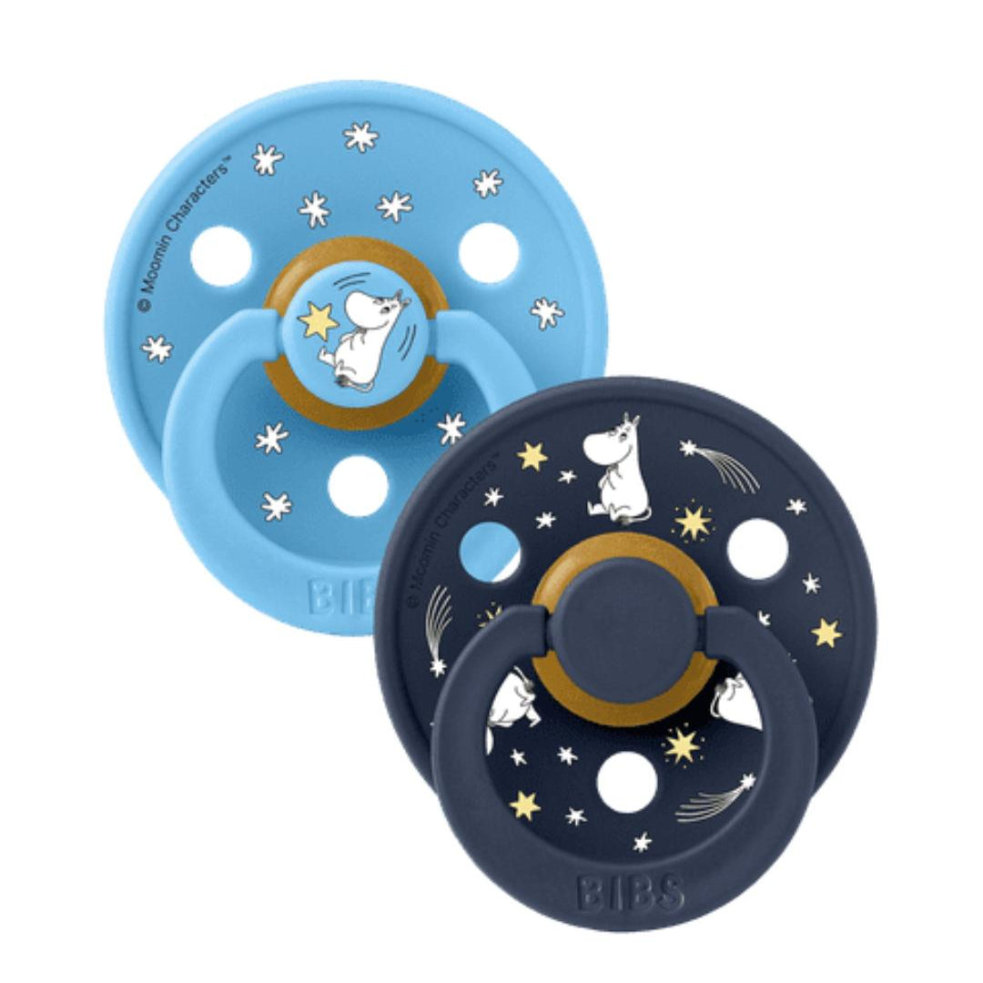 BIBS x MOOMIN čiulptukų rinkinys 2 dydis (6 - 18 mėn.) Good night breeze mix