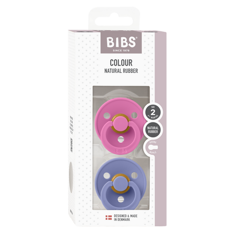 BIBS čiulptukų rinkinys 2 dydis (6 - 18 mėn.) Bubblegum / Peri