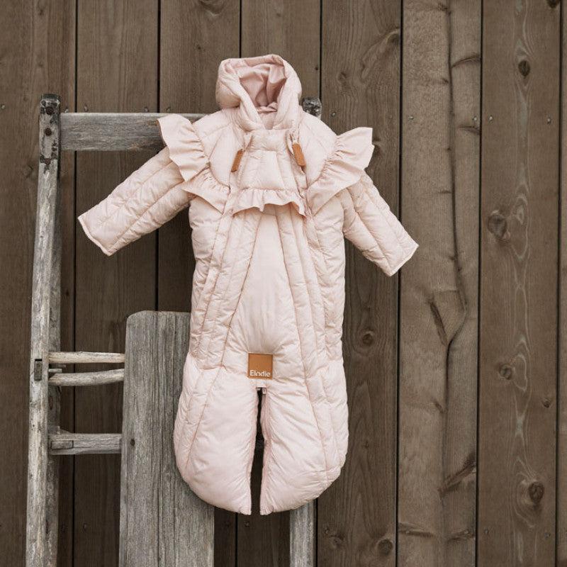 Elodie Details žieminis vokelis - kombinezonas kūdikiui Powder Pink