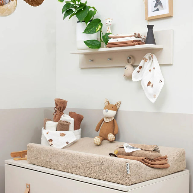 Meyco Baby muslino šluostės-merliukai Forest Animals Toffee, 30×30 cm, 3 vnt.