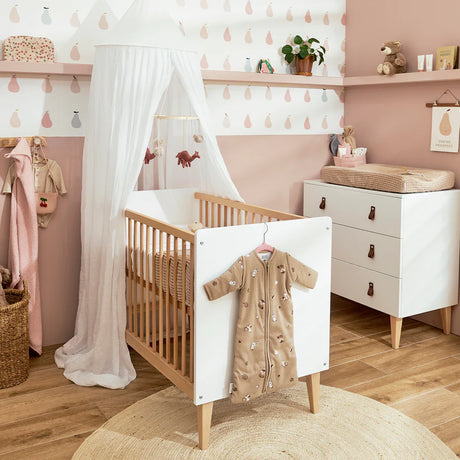 Meyco Baby kūdikio miegmaišis su nusegamomis rankovėmis Forest Animals Sand, TOG 2.5