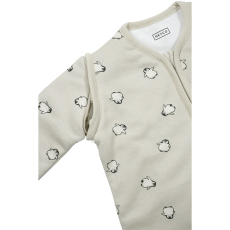 Meyco Baby kūdikio miegmaišis su nusegamomis rankovėmis Penguin Soft Sand, TOG 2.5