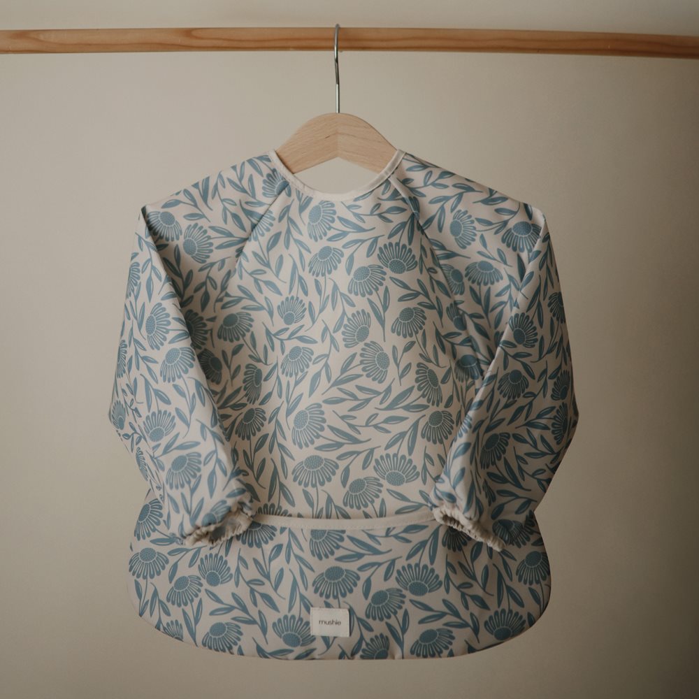 Mushie bib ar piedurknēm Blush