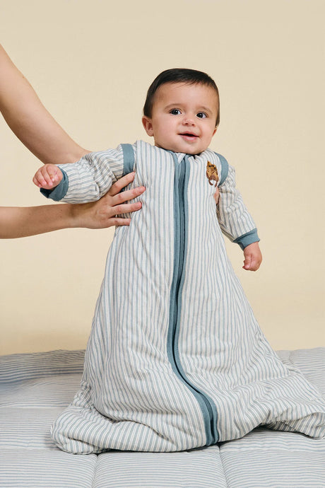 Molis&Co kūdikio miegmaišis  su nusegamomis rankovėmis TOG 2.5 Blue Stripes