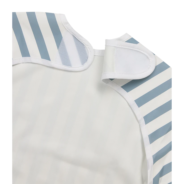 Meyco Baby neperšlampamas seilinukas su rankovėmis 6–24 mėn., Fat Stripe Jeans Blue