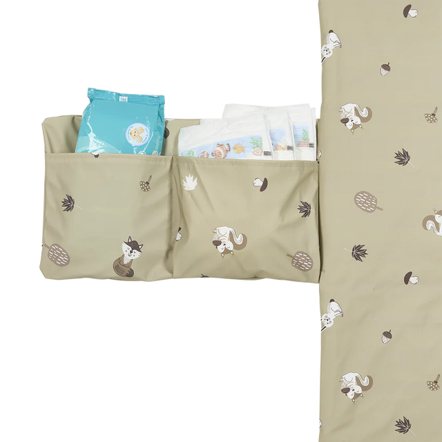 Meyco Baby kelioninis vystymo kilimėlis Forest Animals, Sand