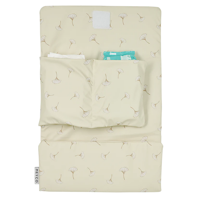 Meyco Baby kelioninis vystymo kilimėlis Ginkgo Soft Sand