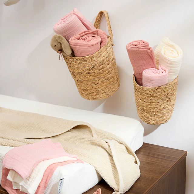 Meyco Baby muslino vystyklai / apklotai 120 × 120 cm (2 vnt.), Soft Rose/Rose