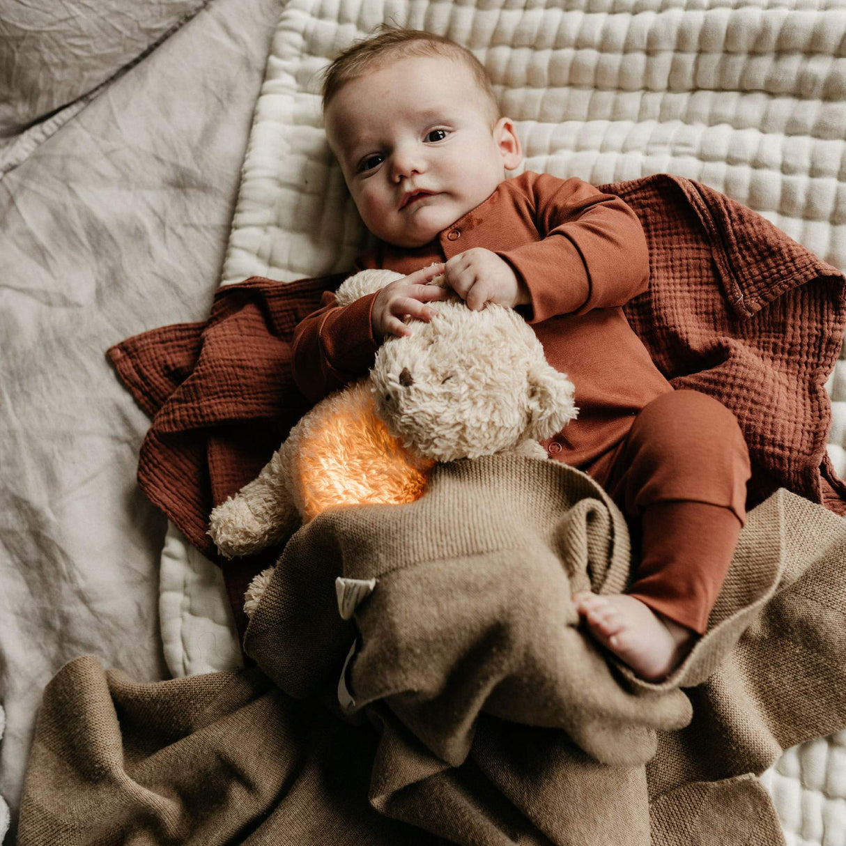 Naujasis Moonie 2.0 migdukas Organic Humming Bear - Polar su garso įrašymo funkcija