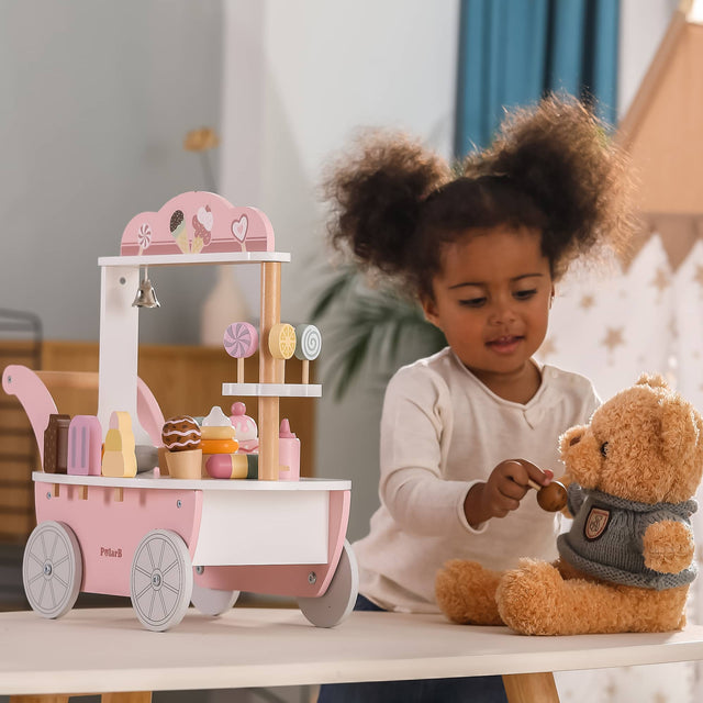 PolarB medinė ledainė ant ratų