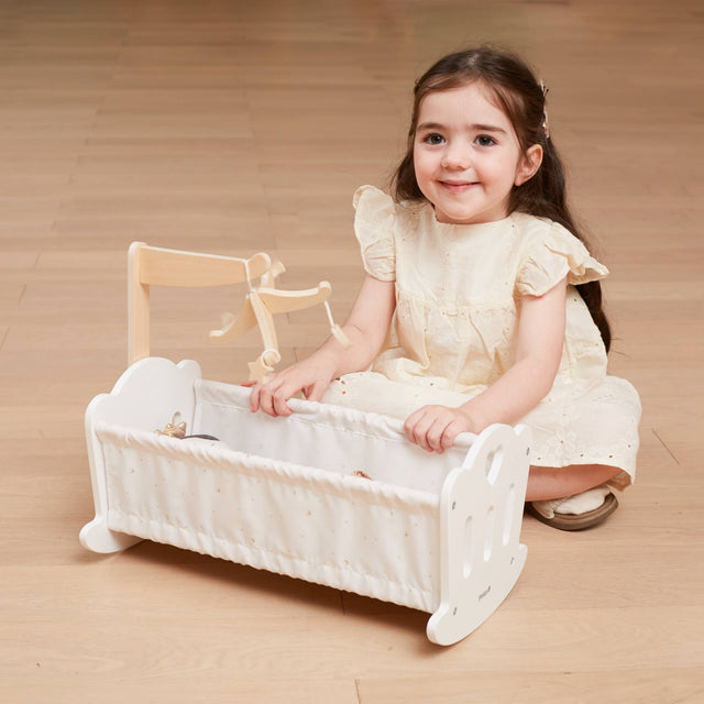 PolarB medinė lėlių lovytė