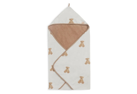 Jollein kūdikio rankšluostis su gobtuvu Teddy Bear, 75 × 75 cm, GOTS