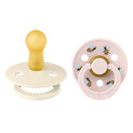BIBS čiulptukų rinkinys 1 dydis (0 - 6 mėn.) Ladybug Bumblebee Ivory Mix