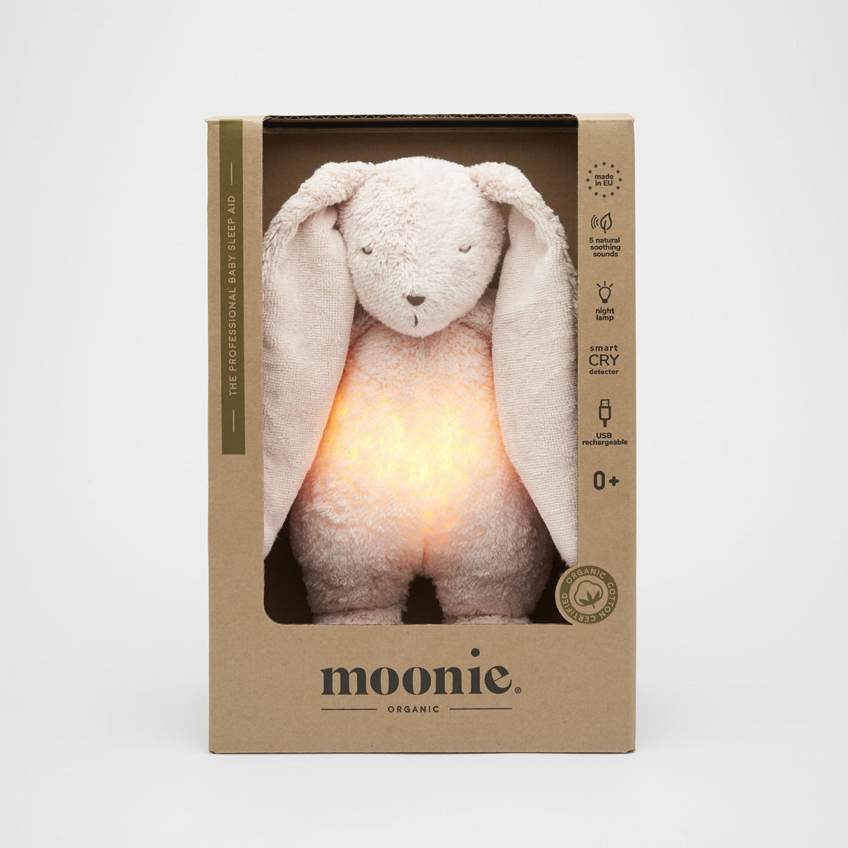 Moonie organinis migdukas rožinis zuikis (Rose)