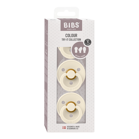 BIBS čiulptukų rinkinys Colour Try-it 3 vnt. Ivory