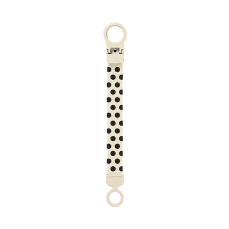 BIBS čiulptuko laikiklis Polka Dot - Ivory / Black