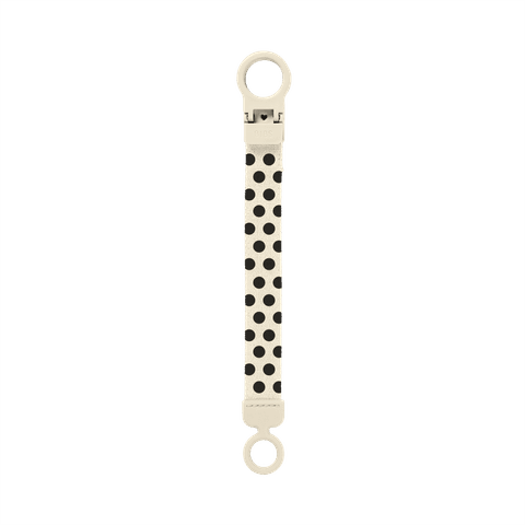 BIBS čiulptuko laikiklis Polka Dot - Ivory / Black