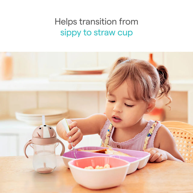 Munchkin gertuvė su šiaudeliu Any Angle™ Weighted Straw Dog Cup, 296 ml, Beige