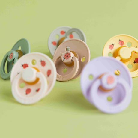 BIBS čiulptukų rinkinys 1 dydis (0 - 6 mėn.) Ladybug Blush Mix