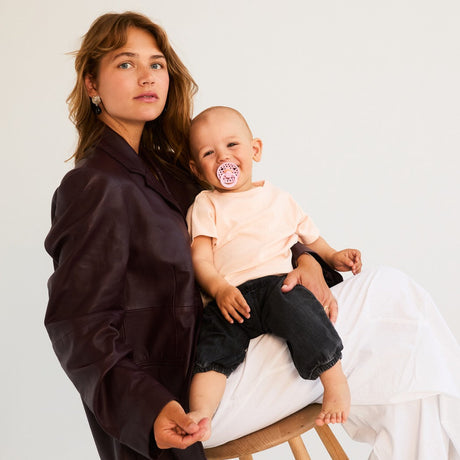 BIBS Studio Collection Polka Dots čiulptukų rinkinys 2 dydis (6 - 18 mėn.) Baby Pink / Mocha