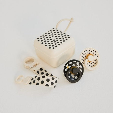 BIBS čiulptuko dėklas - užkandžių dėžutė Polka Dot - Ivory / Black