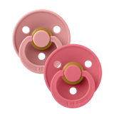 BIBS čiulptukų rinkinys 2 dydis (6 - 18 mėn.) Symmetrical Dusty Pink / Coral