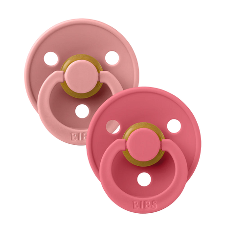 BIBS čiulptukų rinkinys 2 dydis (6 - 18 mėn.) Symmetrical Dusty Pink / Coral