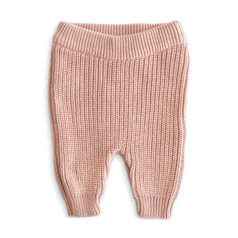 Mushie megztos kelnės Chunky Knit Pants Blush (įvairūs dydžiai)