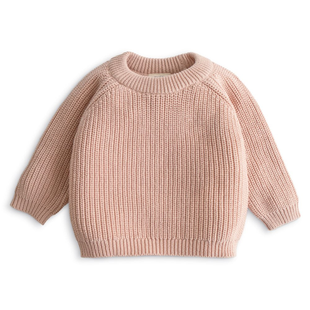 Mushie megztinis Chunky Knit Sweater Blush (įvairūs dydžiai)