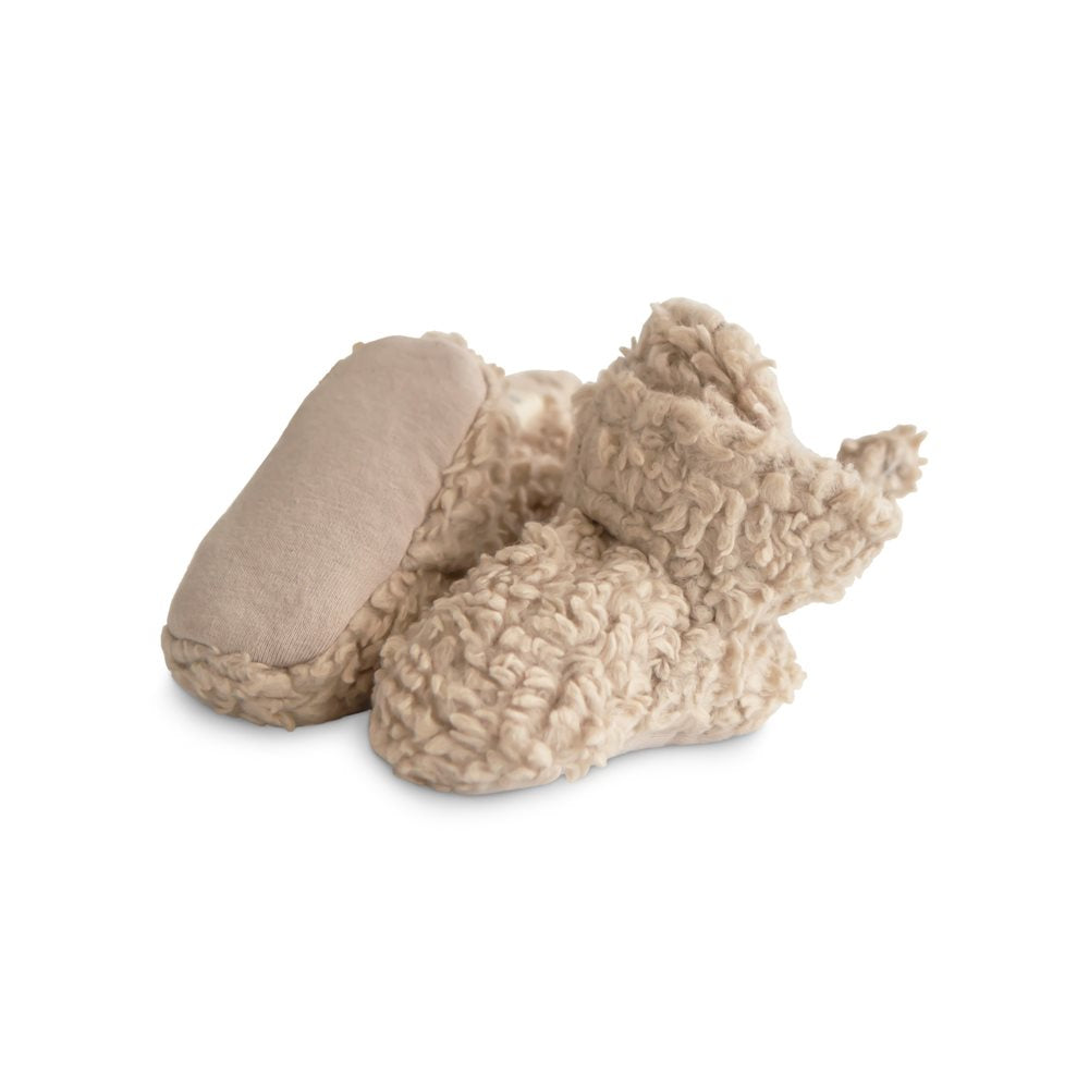 Mushie tapukai kūdikiui Cozy Baby Booties - Oatmeal