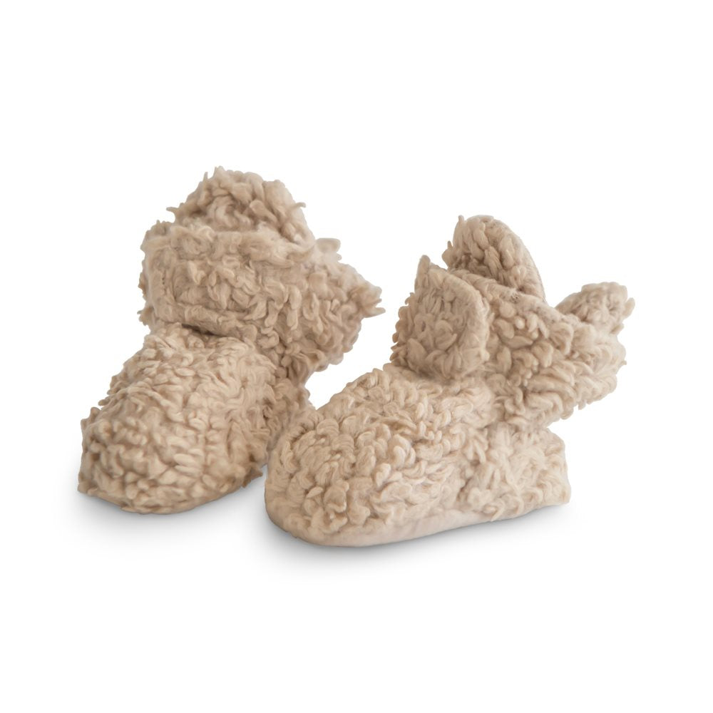 Mushie tapukai kūdikiui Cozy Baby Booties - Oatmeal