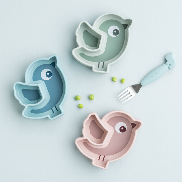 Done by Deer tikrai prilimpanti lėkštė Birdee Green