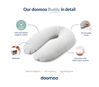 Doomoo Buddy maitinimo ir nėštumo pagalvė Cloudy Kaki