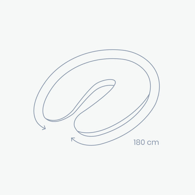 Doomoo Buddy barošanas un grūtniecības spilvens Tetra Jersey Blue 