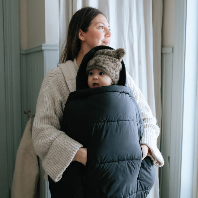 Elodie Details Cozy Cover 2in1 šiltas uždangalas nešioklei ir vežimėliui Black