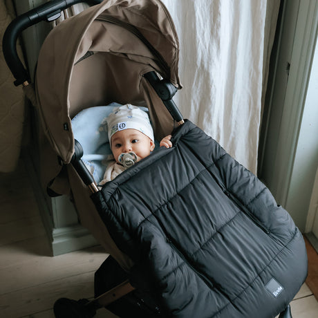 Elodie Details Cozy Cover 2in1 šiltas uždangalas nešioklei ir vežimėliui Black